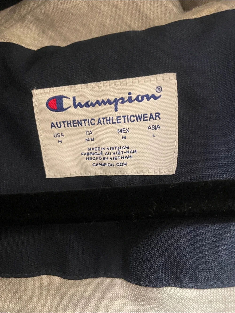 Champion Navy Hooded UConn lined Windbreaker Jacket ncaa basketball